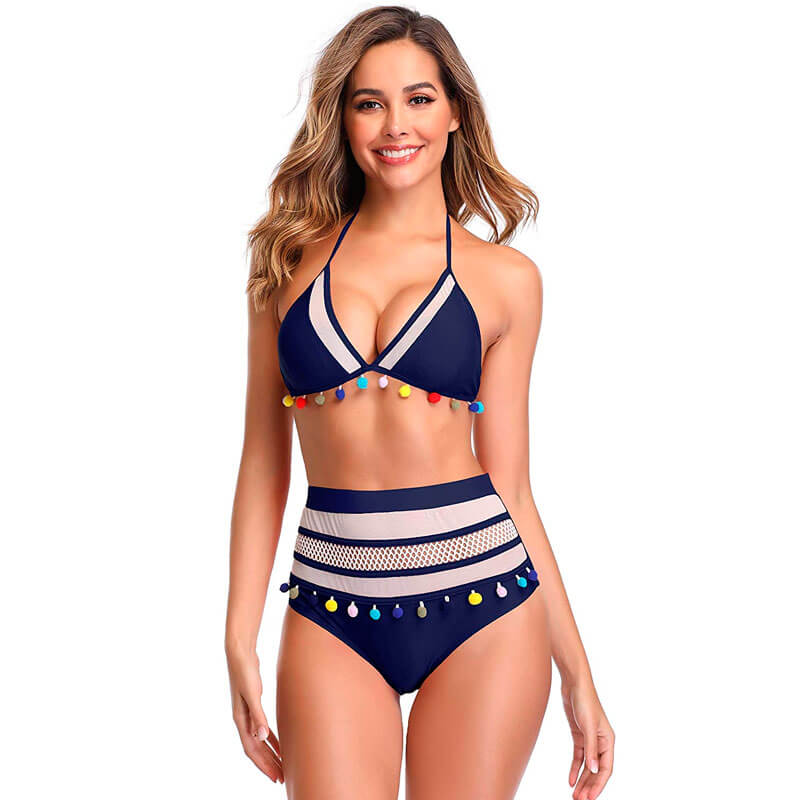 Bikini Azul de Cintura Alta