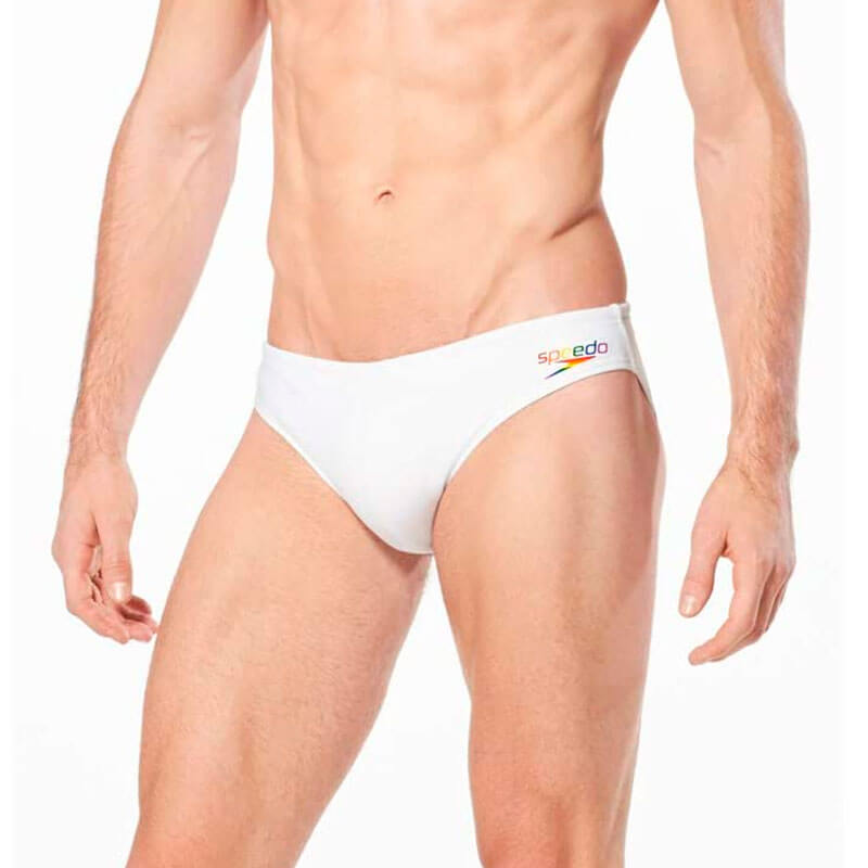 Slip Blanco con motivos Pride