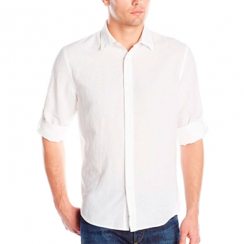 Camisa Blanca Manga Enrollada 