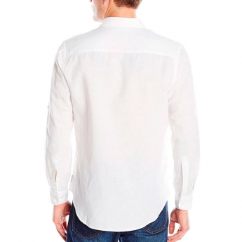 Camisa Blanca Manga Enrollada 