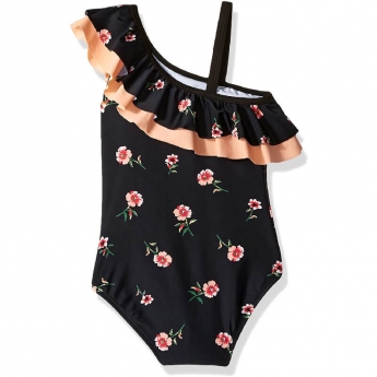 Monokini Negro Con Volantes