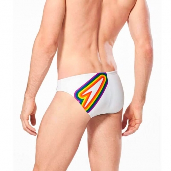 Slip Blanco con motivos Pride