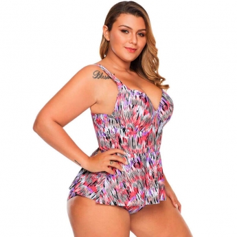 Traje de Baño de Colores para Gordita