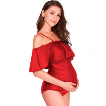 Traje de Baño Rojo para Embarazada