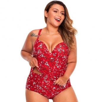 Traje de Baño Rojo para Gordita